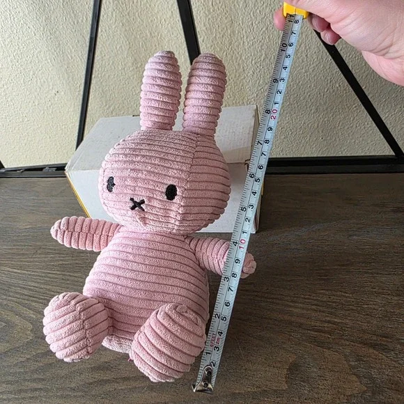Miffy Bunny Pink Corduroy Plush Stuffed Animal Dick Bruna Bon Ton Toys 9 Inch - Picture 5 of 5